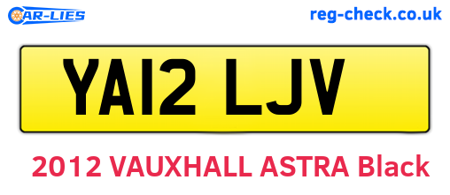YA12LJV are the vehicle registration plates.