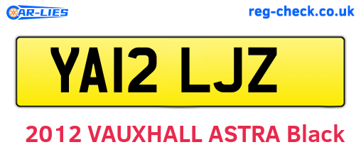 YA12LJZ are the vehicle registration plates.