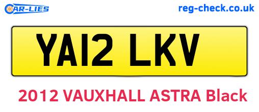 YA12LKV are the vehicle registration plates.