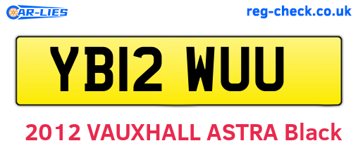 YB12WUU are the vehicle registration plates.