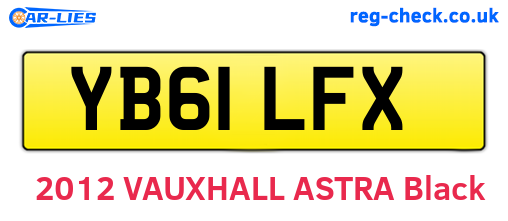 YB61LFX are the vehicle registration plates.