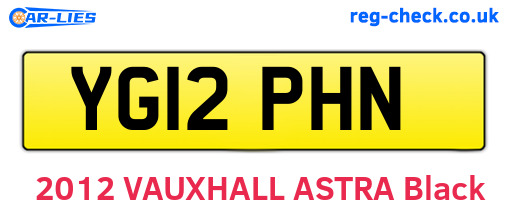 YG12PHN are the vehicle registration plates.