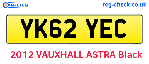 YK62YEC are the vehicle registration plates.
