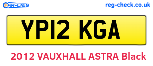YP12KGA are the vehicle registration plates.