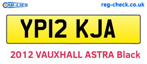 YP12KJA are the vehicle registration plates.