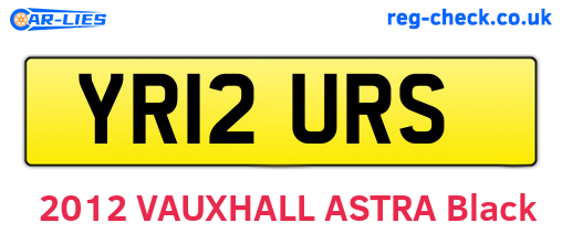 YR12URS are the vehicle registration plates.