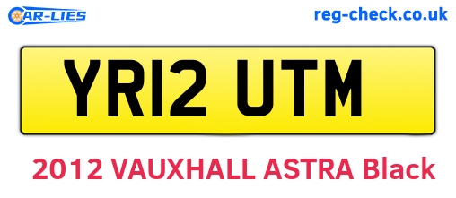 YR12UTM are the vehicle registration plates.