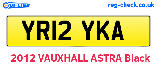 YR12YKA are the vehicle registration plates.