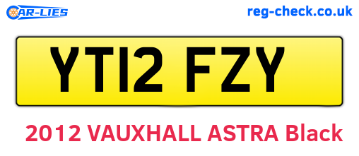 YT12FZY are the vehicle registration plates.