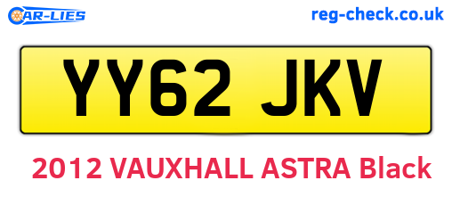 YY62JKV are the vehicle registration plates.