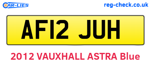 AF12JUH are the vehicle registration plates.