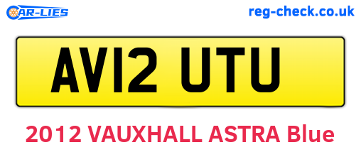 AV12UTU are the vehicle registration plates.