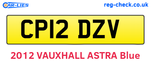 CP12DZV are the vehicle registration plates.