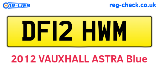 DF12HWM are the vehicle registration plates.