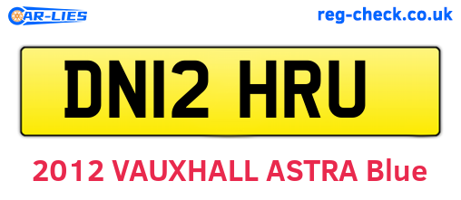 DN12HRU are the vehicle registration plates.