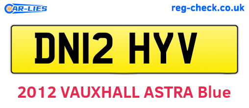 DN12HYV are the vehicle registration plates.