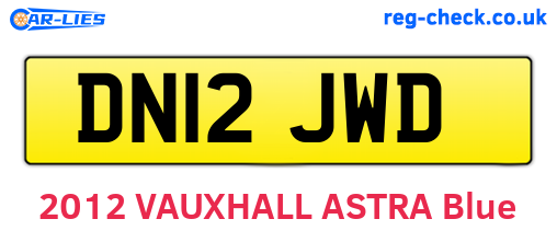 DN12JWD are the vehicle registration plates.