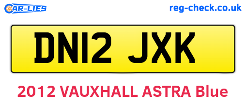 DN12JXK are the vehicle registration plates.