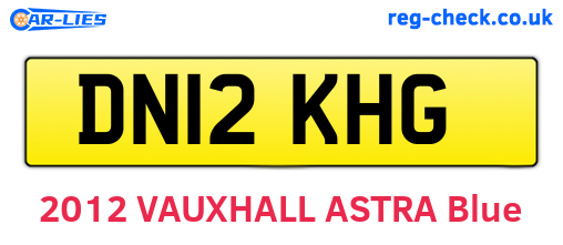 DN12KHG are the vehicle registration plates.