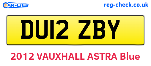 DU12ZBY are the vehicle registration plates.