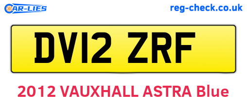 DV12ZRF are the vehicle registration plates.