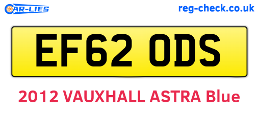 EF62ODS are the vehicle registration plates.