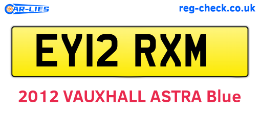 EY12RXM are the vehicle registration plates.
