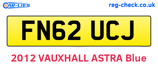 FN62UCJ are the vehicle registration plates.