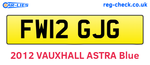 FW12GJG are the vehicle registration plates.