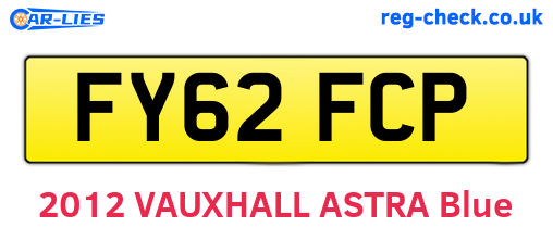 FY62FCP are the vehicle registration plates.