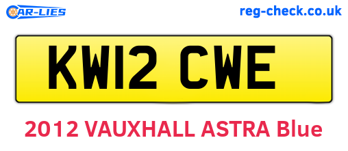 KW12CWE are the vehicle registration plates.