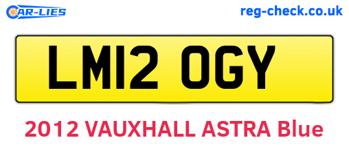 LM12OGY are the vehicle registration plates.