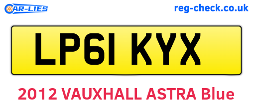 LP61KYX are the vehicle registration plates.