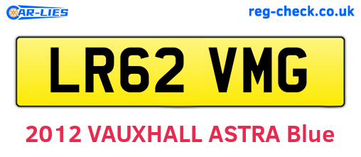 LR62VMG are the vehicle registration plates.