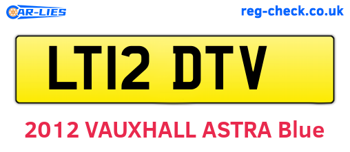 LT12DTV are the vehicle registration plates.