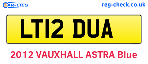 LT12DUA are the vehicle registration plates.