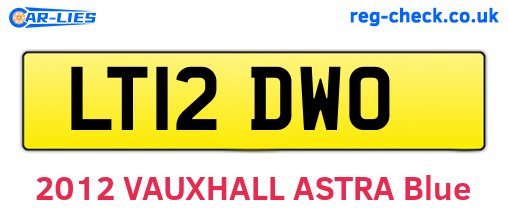 LT12DWO are the vehicle registration plates.