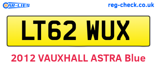 LT62WUX are the vehicle registration plates.