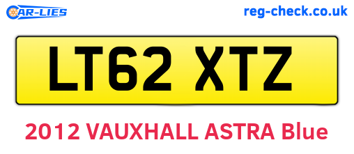 LT62XTZ are the vehicle registration plates.