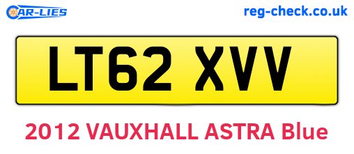 LT62XVV are the vehicle registration plates.
