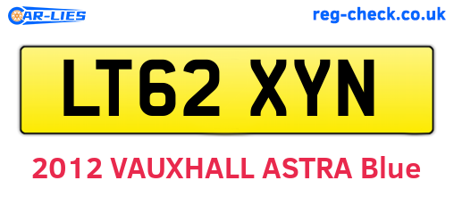 LT62XYN are the vehicle registration plates.