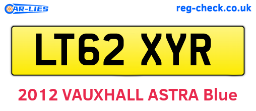 LT62XYR are the vehicle registration plates.