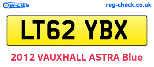 LT62YBX are the vehicle registration plates.