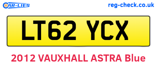 LT62YCX are the vehicle registration plates.