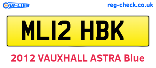 ML12HBK are the vehicle registration plates.