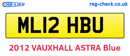 ML12HBU are the vehicle registration plates.