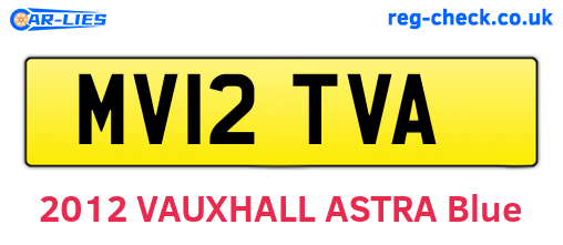 MV12TVA are the vehicle registration plates.