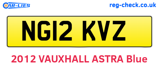 NG12KVZ are the vehicle registration plates.