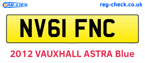 NV61FNC are the vehicle registration plates.