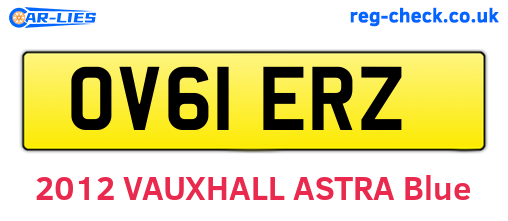 OV61ERZ are the vehicle registration plates.